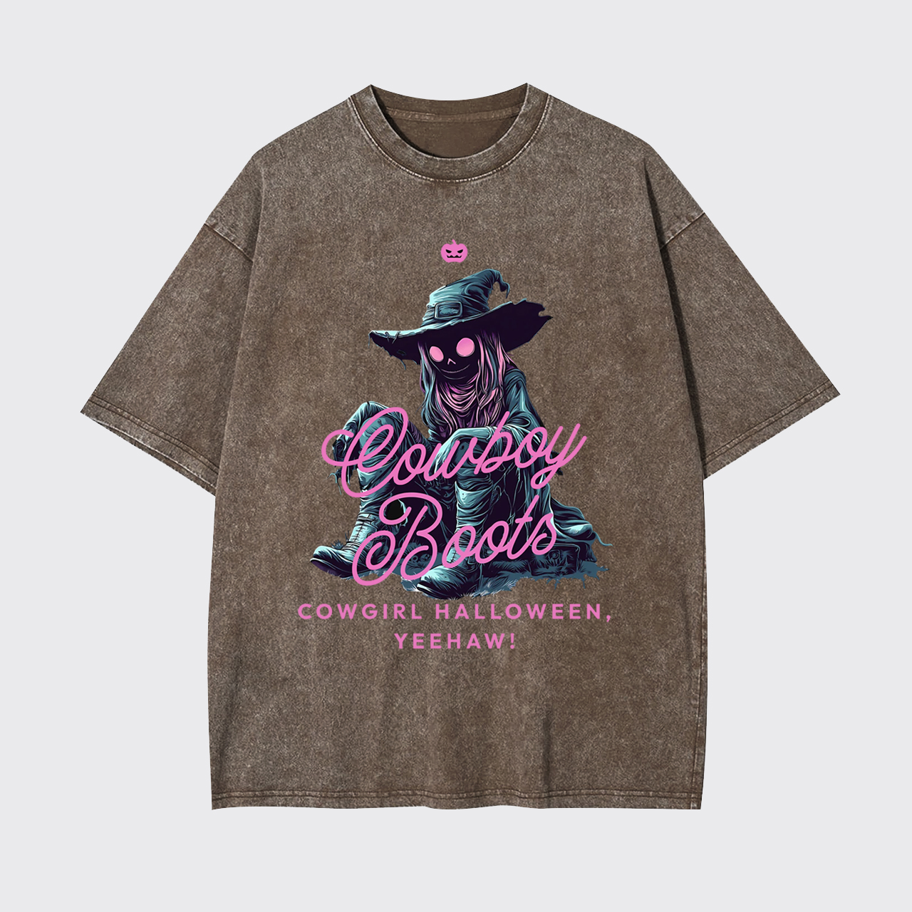 Spooky Western Cowgirl Halloween Garment-dye Tees