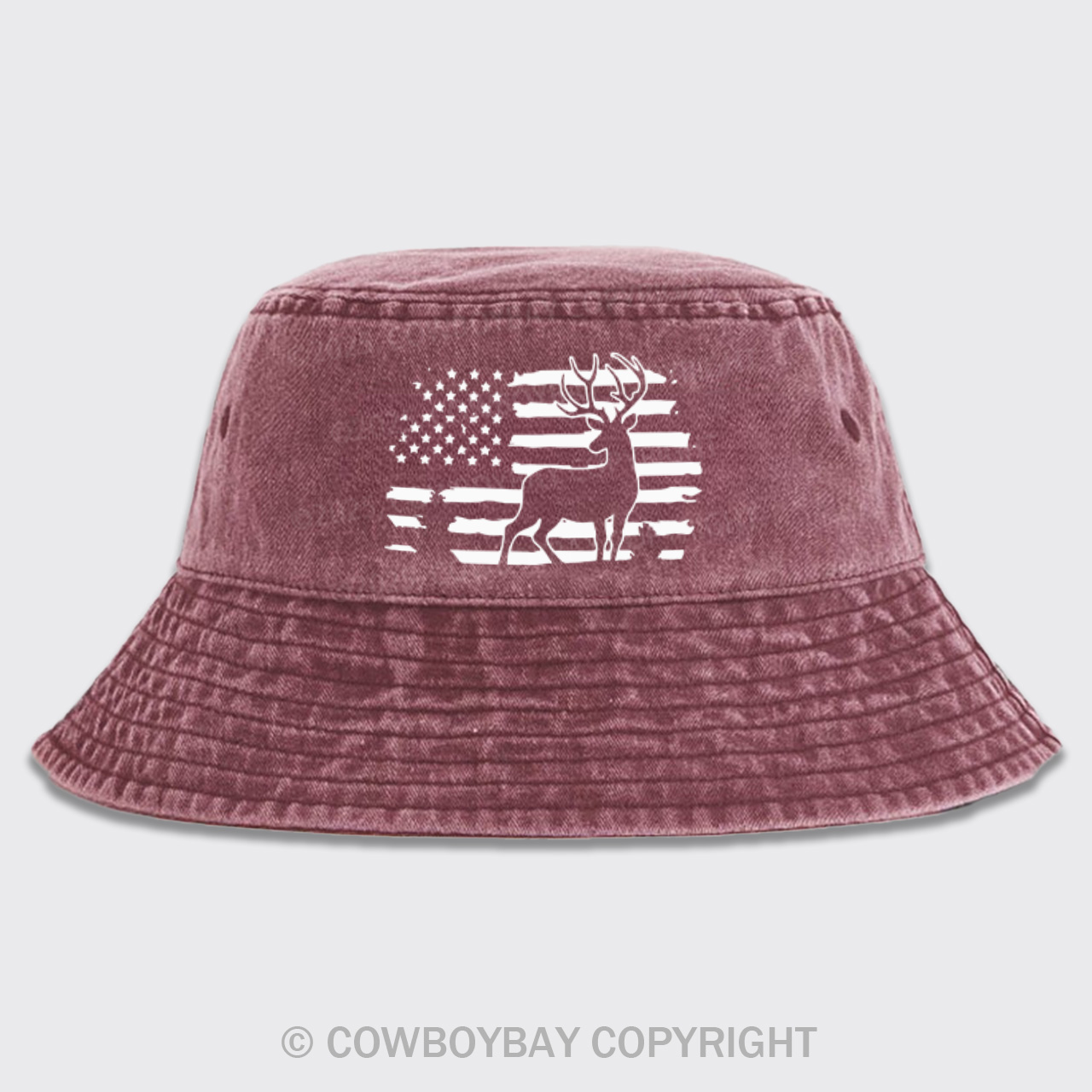 USA Flag Deer Bucket Hat