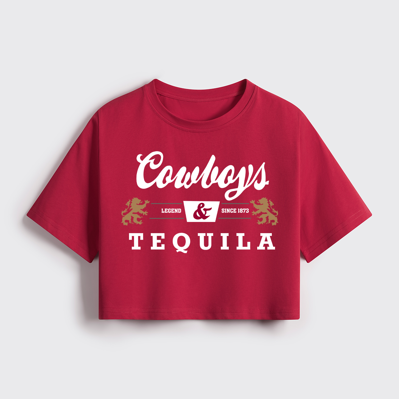 Cowboys And Tequila Cropped Boxy Tee