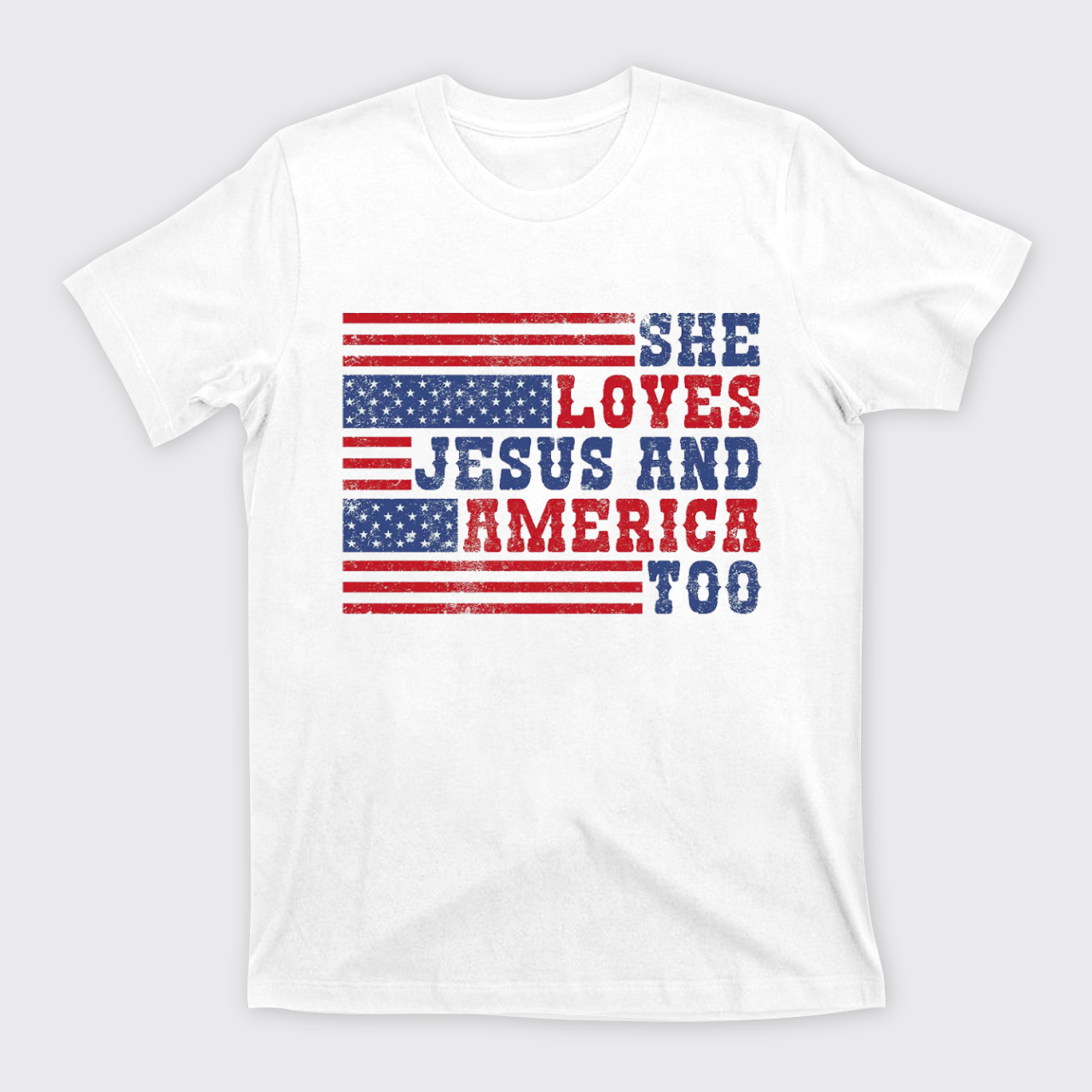 She Loves Jesus And America Too T-Shirts
