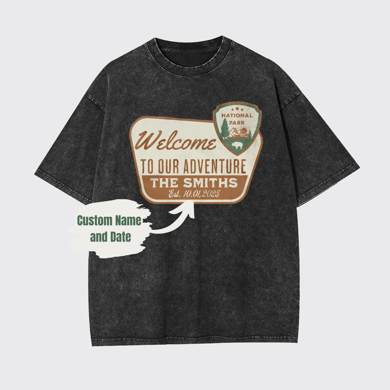 Personalized National Park Sign Garment-dye Tees