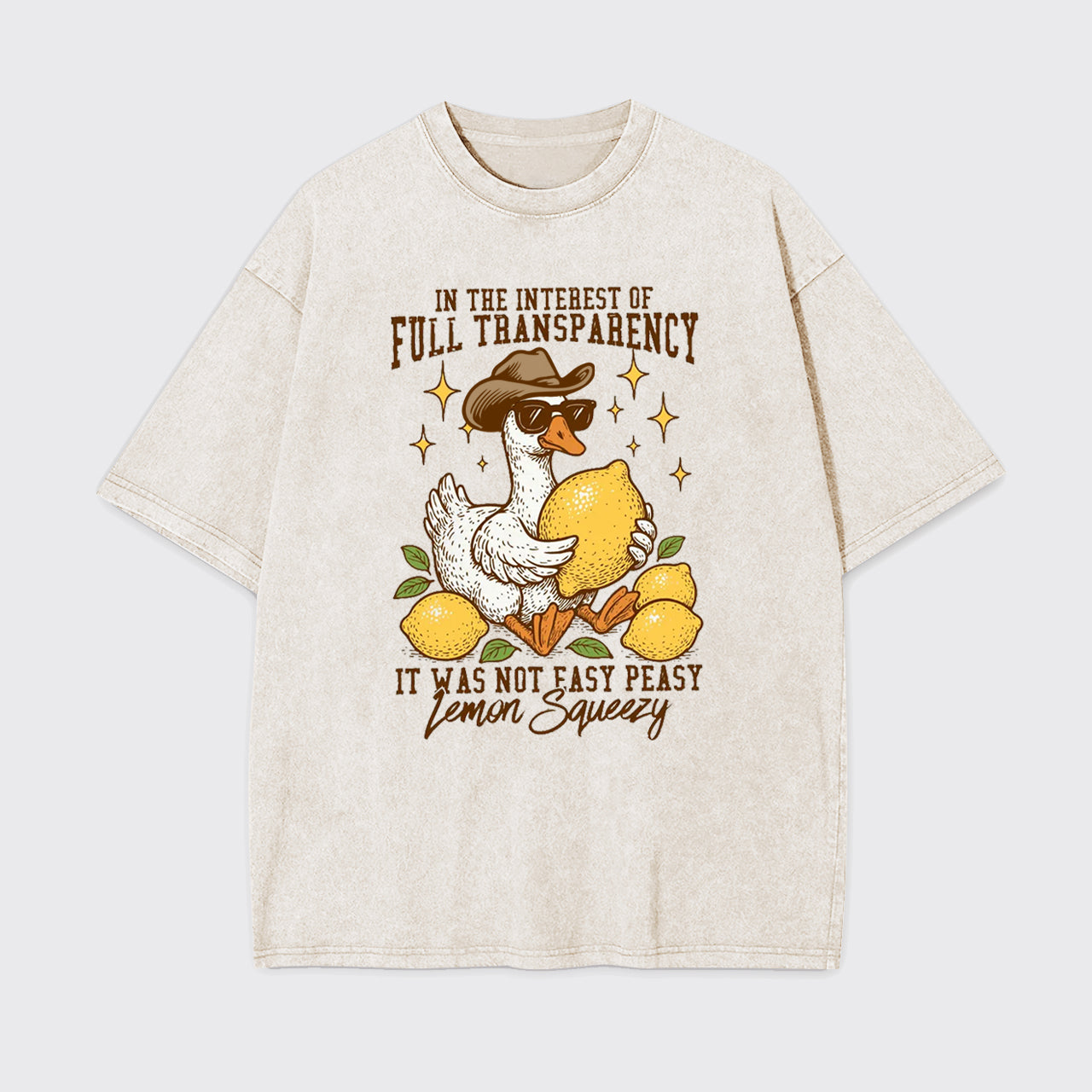 Funny Sarcastic Lemon Goose Garment-dye Tees