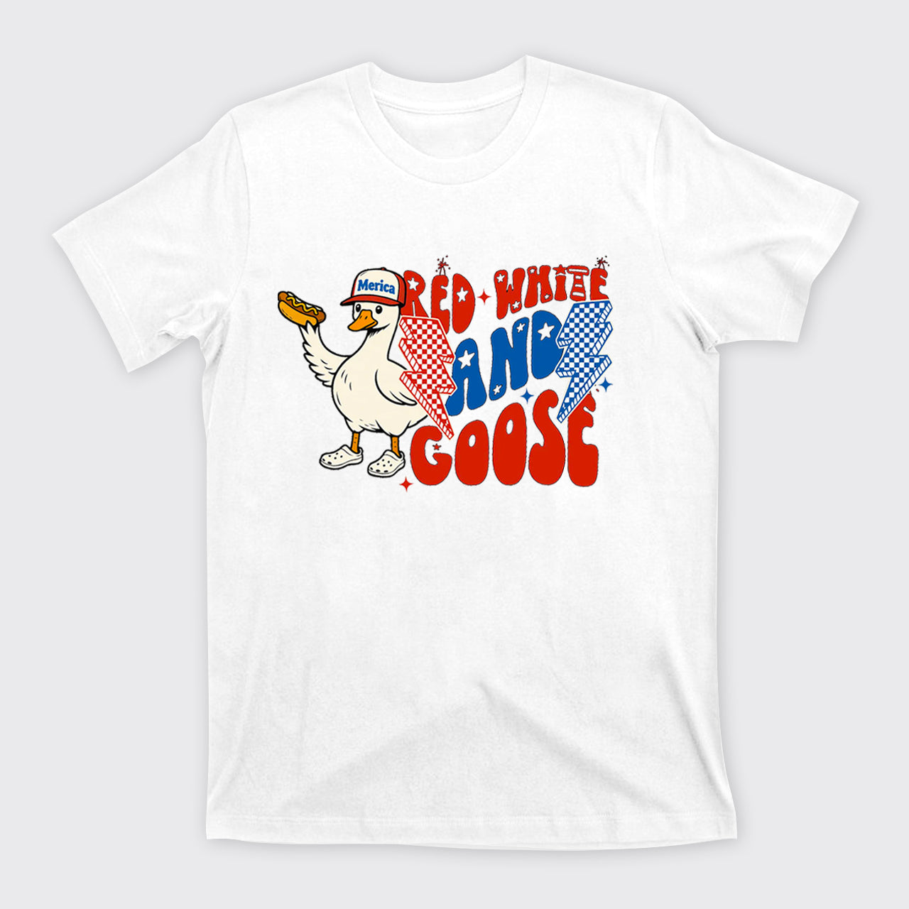 Patriotic Goose-Red White And Goose T-Shirts