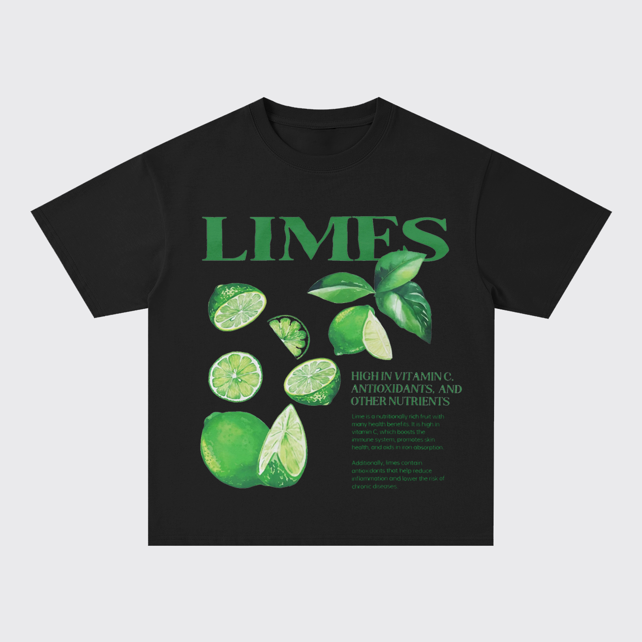Retro Style-Fresh Limes Oversize T-Shirts