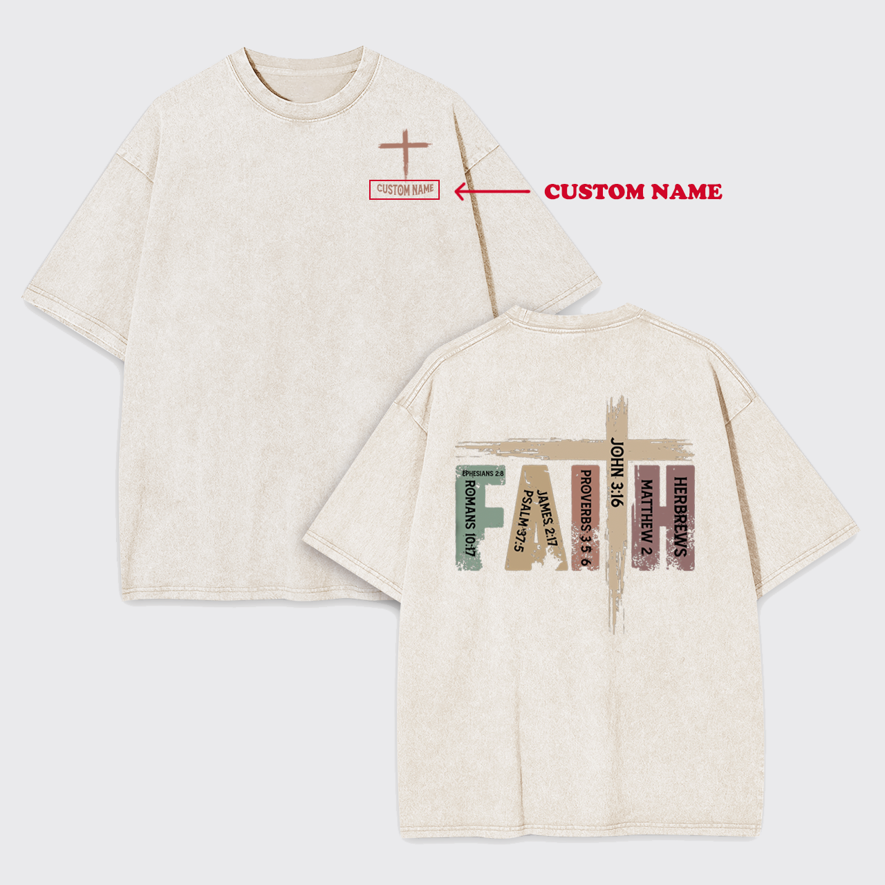 Personalized Retro Christian Garment-dye Tees
