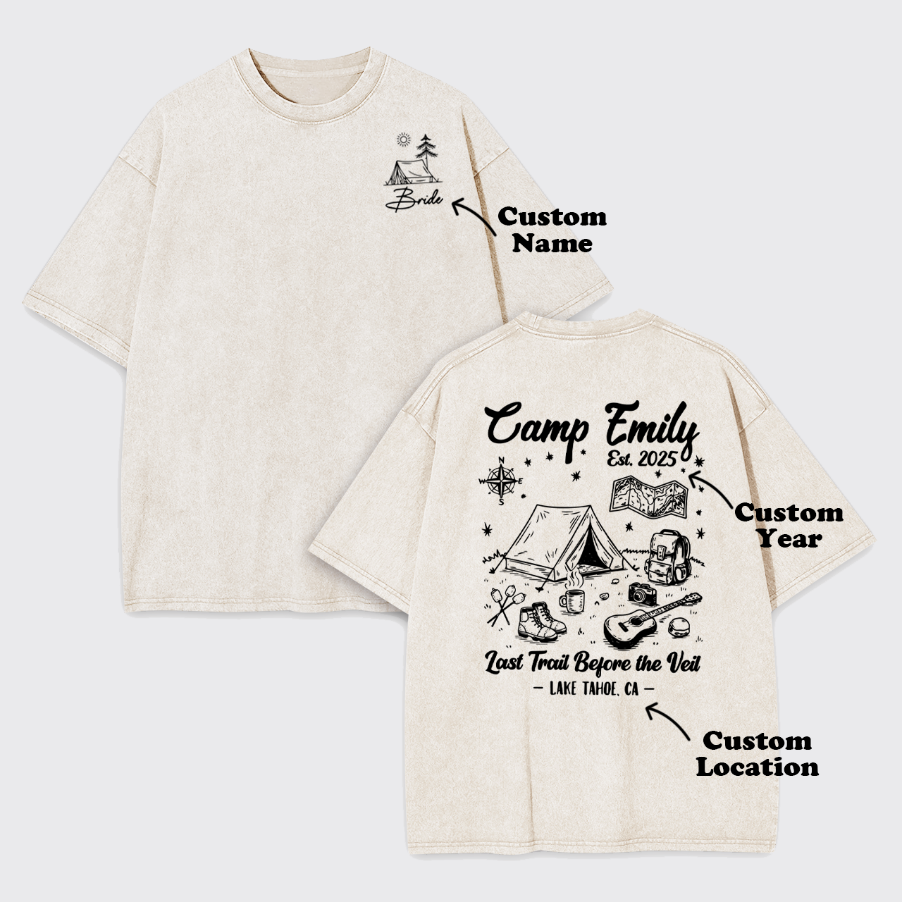 Personalized Camp Family Garment-dye Tees