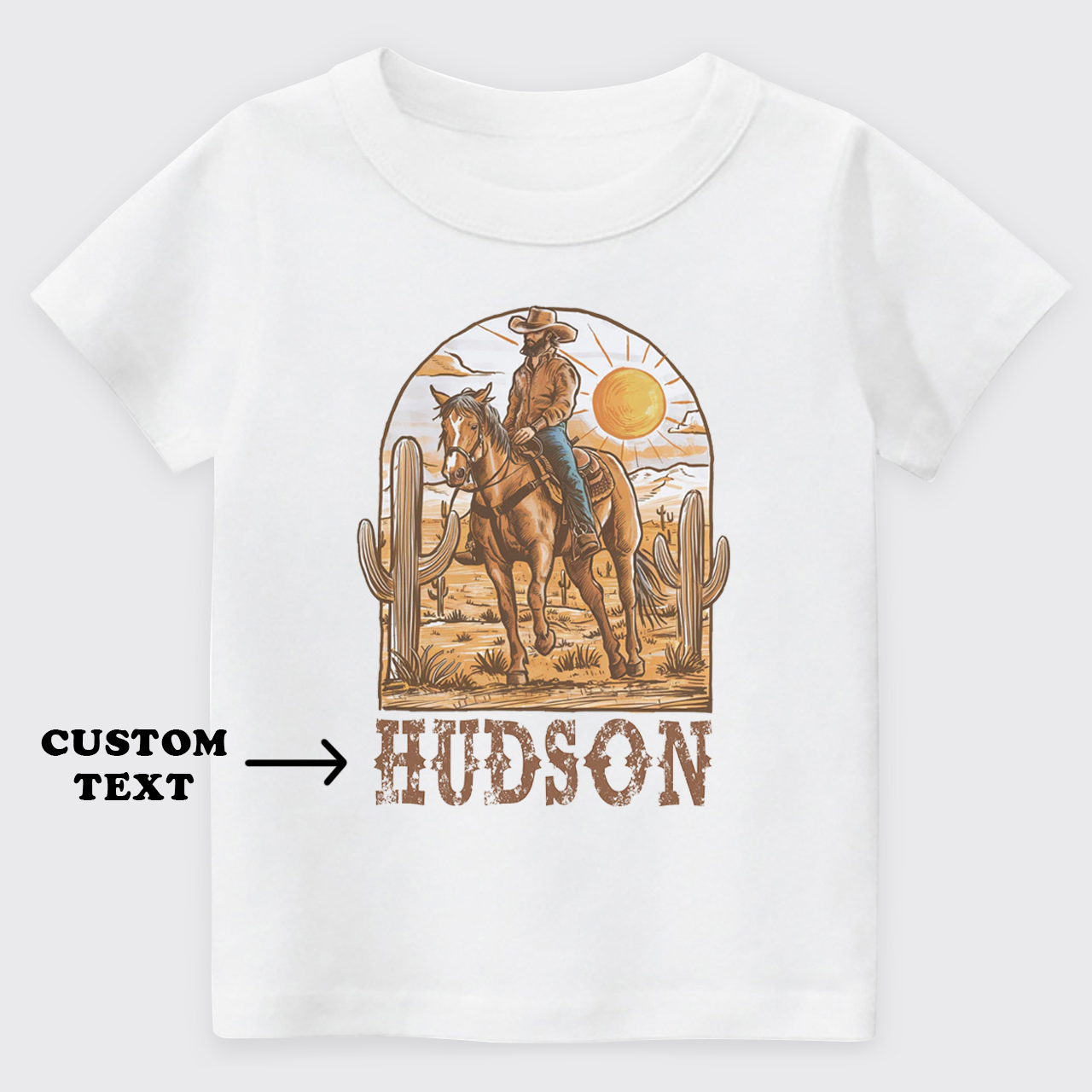 Personalized Cowboy Desert Kids T-shirt