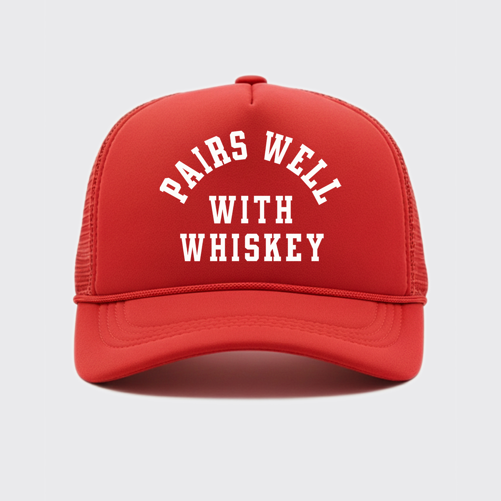 Pairs Well With Whiskey Trucker Hat