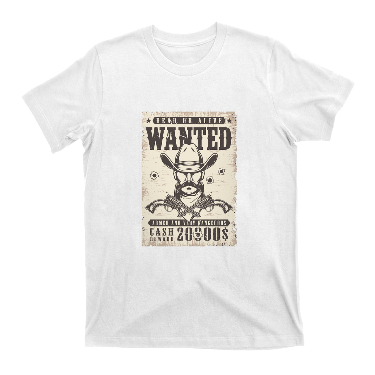 Vintage Wanted Wild West Poster T-Shirts