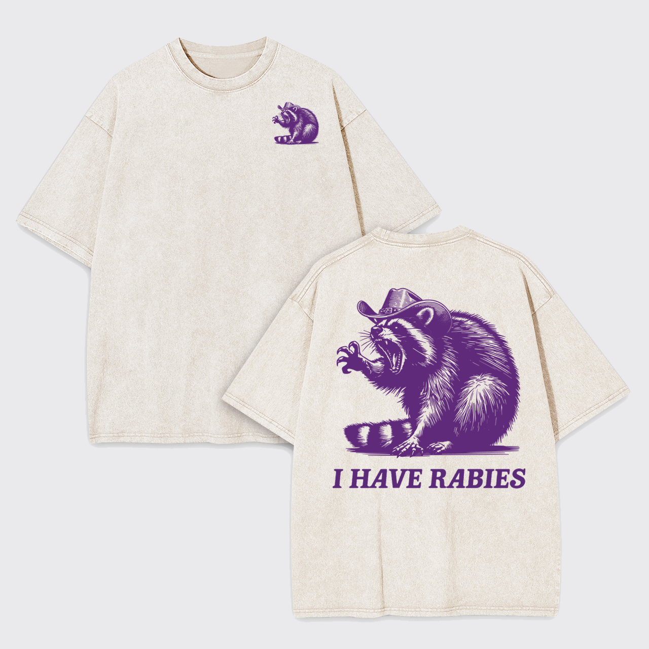 Sarcastic-I Have Rabies Garment-dye Tees