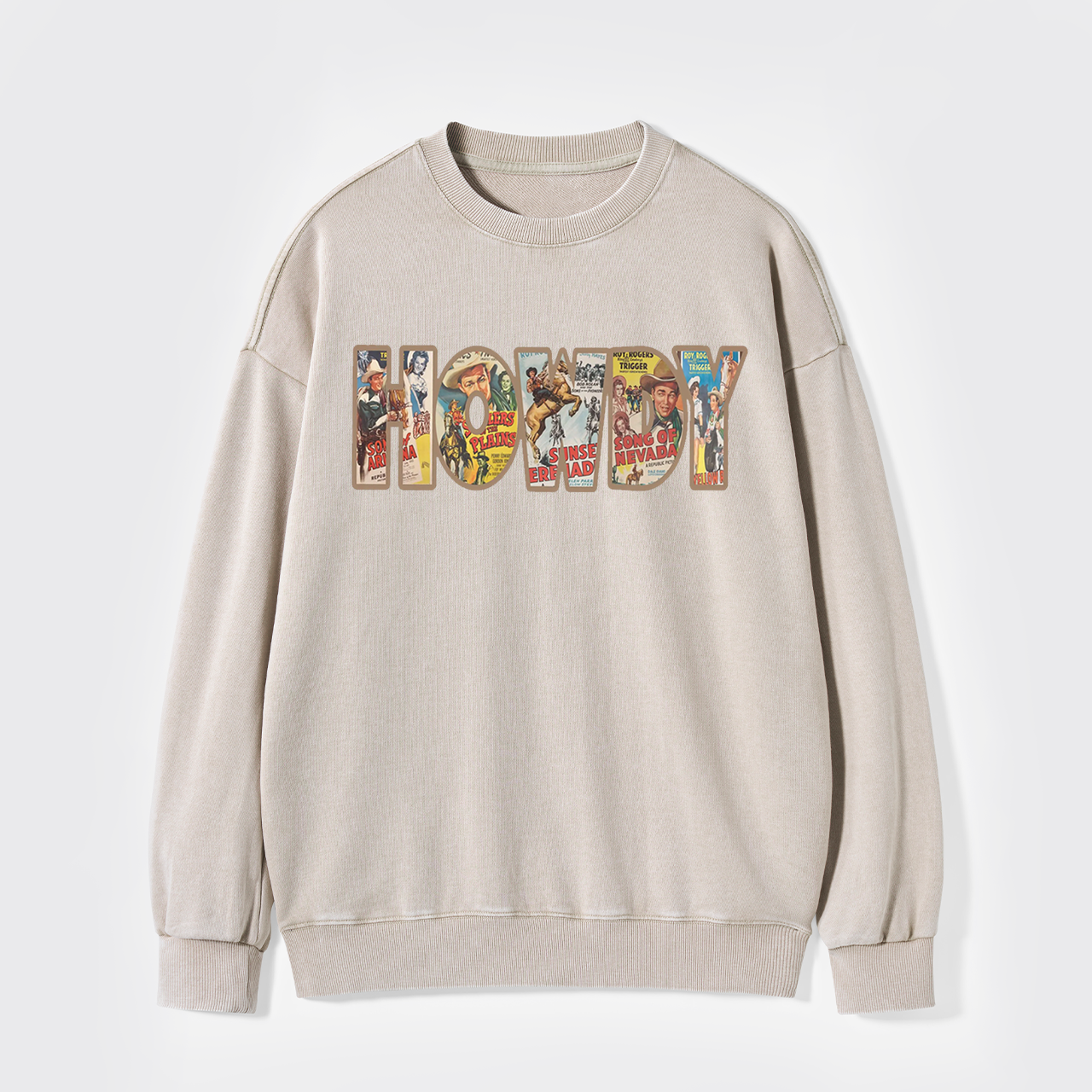Retro Western Country Music Washed Sweatshirts