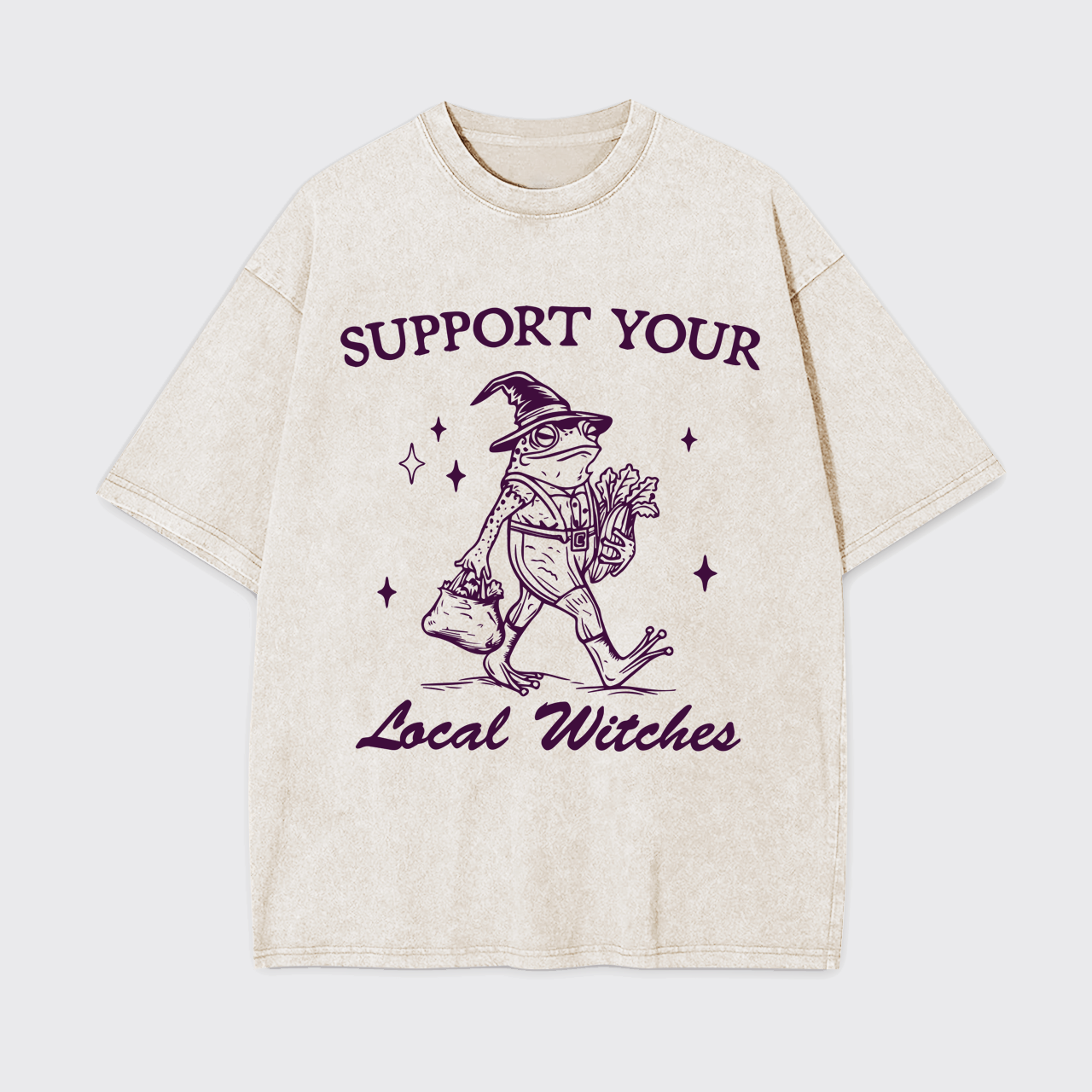 Support Your Local Witches Halloween Garment-dye Tees