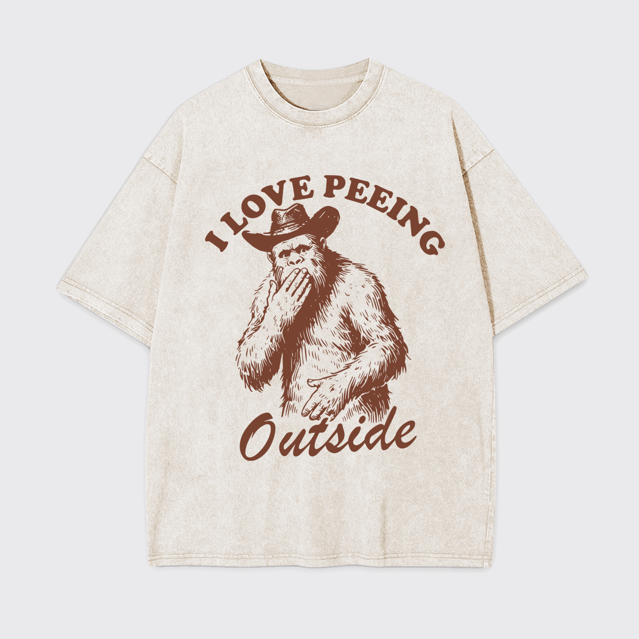 Funny Camping I Love Peeing Outside Garment-dye Tees