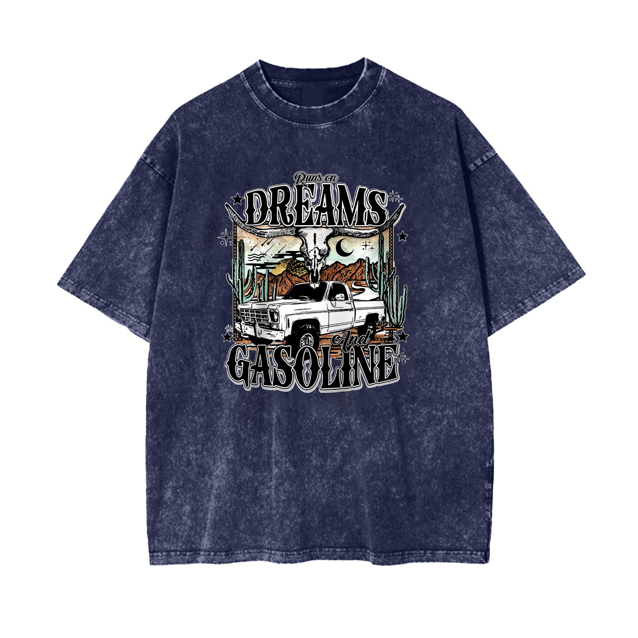 A Country Cowboy Who Dreams of Gasoline Garment-dye Tees