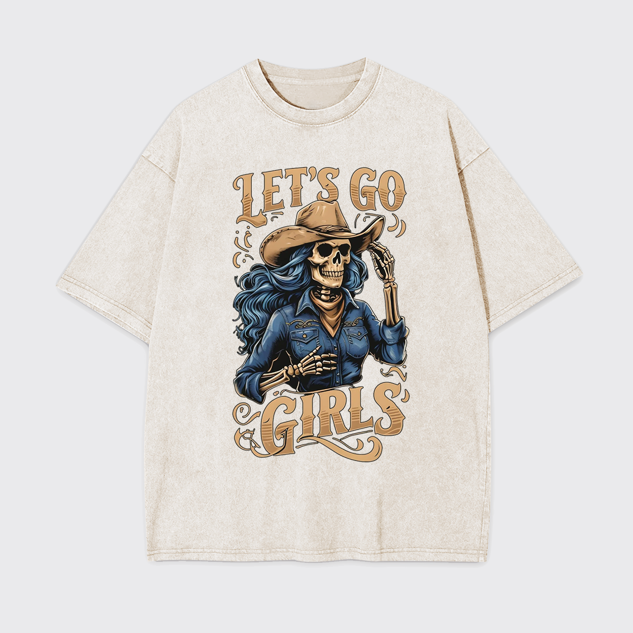 Let's Go Girls Creepy Cowgirl Garment-dye Tees