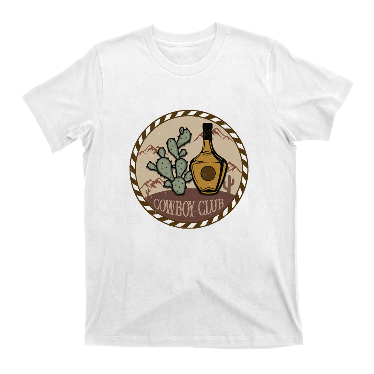 Cowboy Cactus Whisky Boyfriend Gift T-Shirts