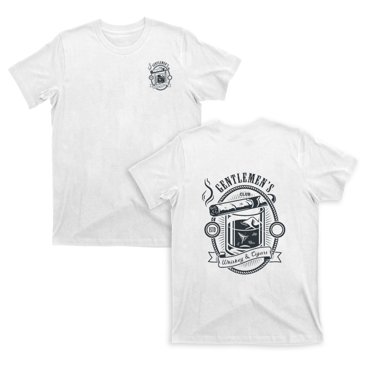 Gentlemen's Club Whiskey Cigar T-Shirts