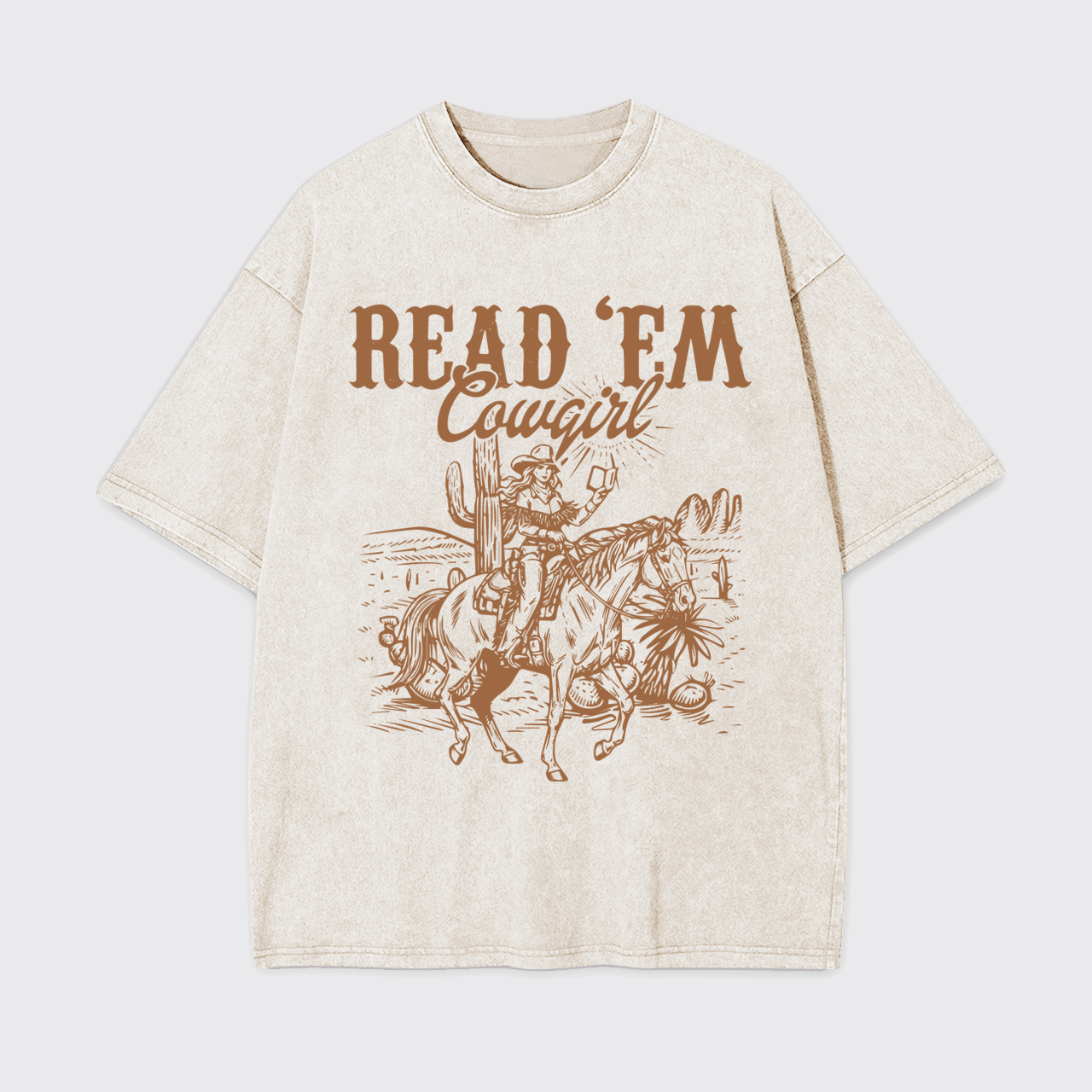 Country Bookish Cowgirl Garment-dye Tees