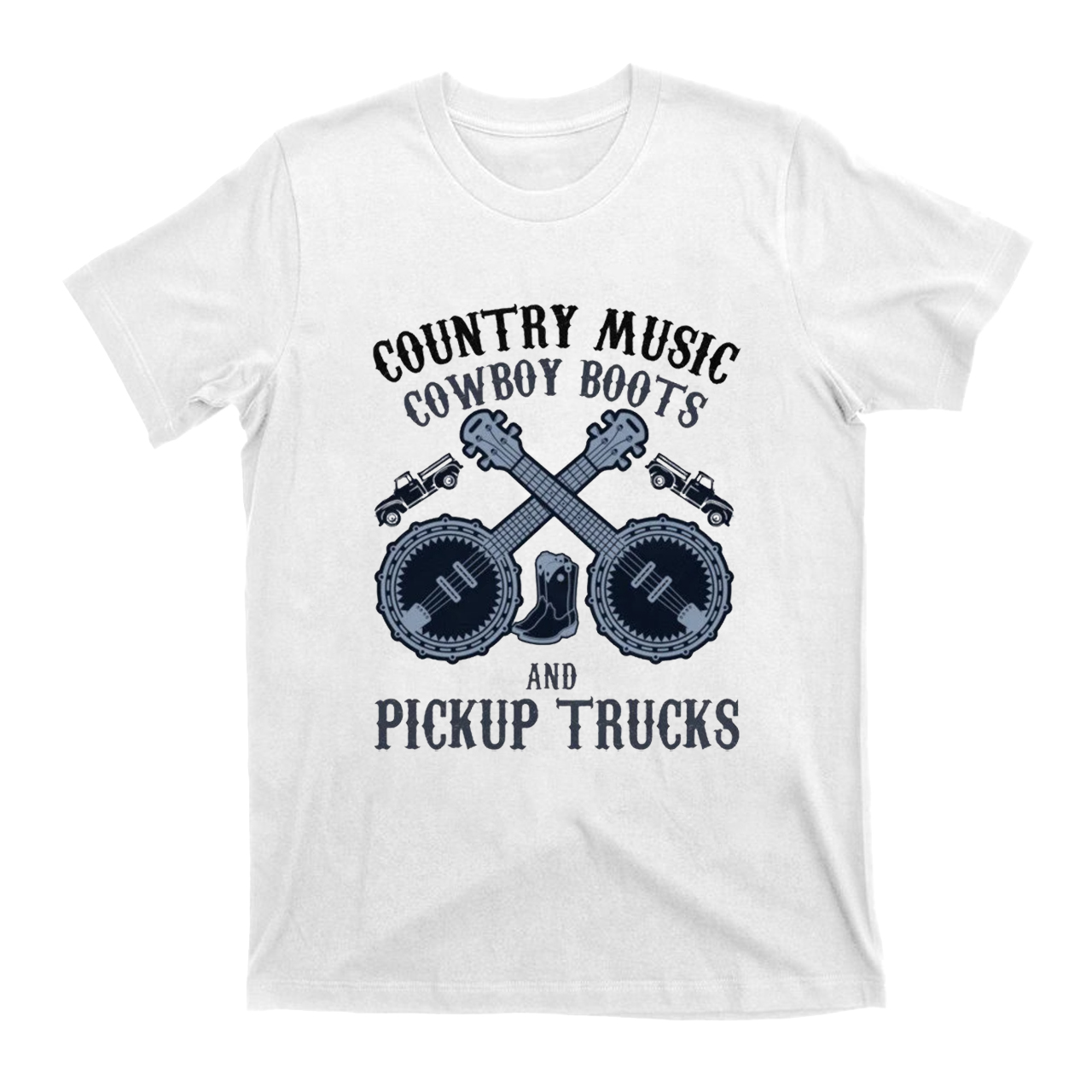 Funny Country Music Cowboy Boots Pickup Truck T-Shirts