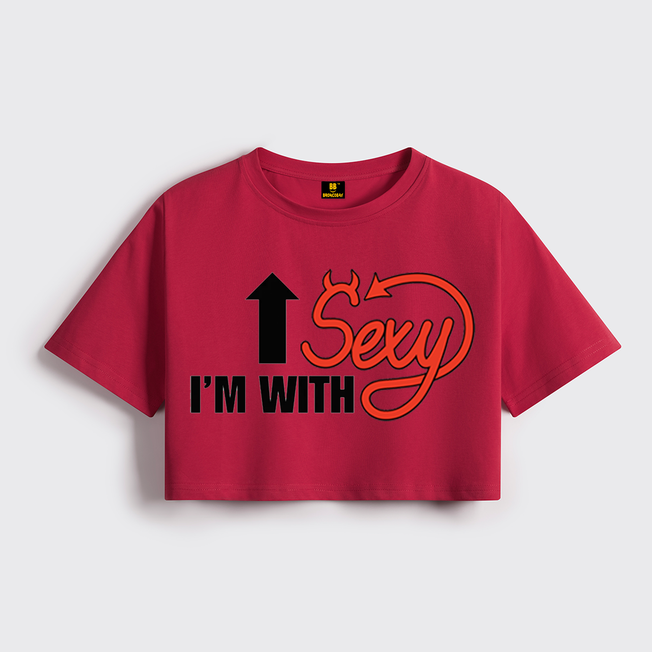 I'm With Sexy Cropped Boxy Tee