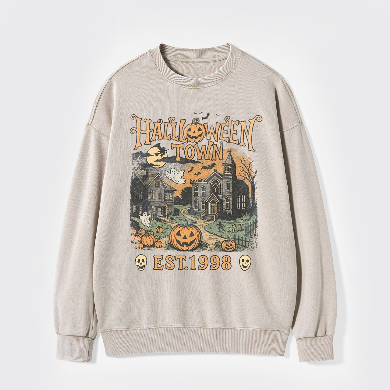 Vintage 90s Halloween Spooky Washed Sweatshirts