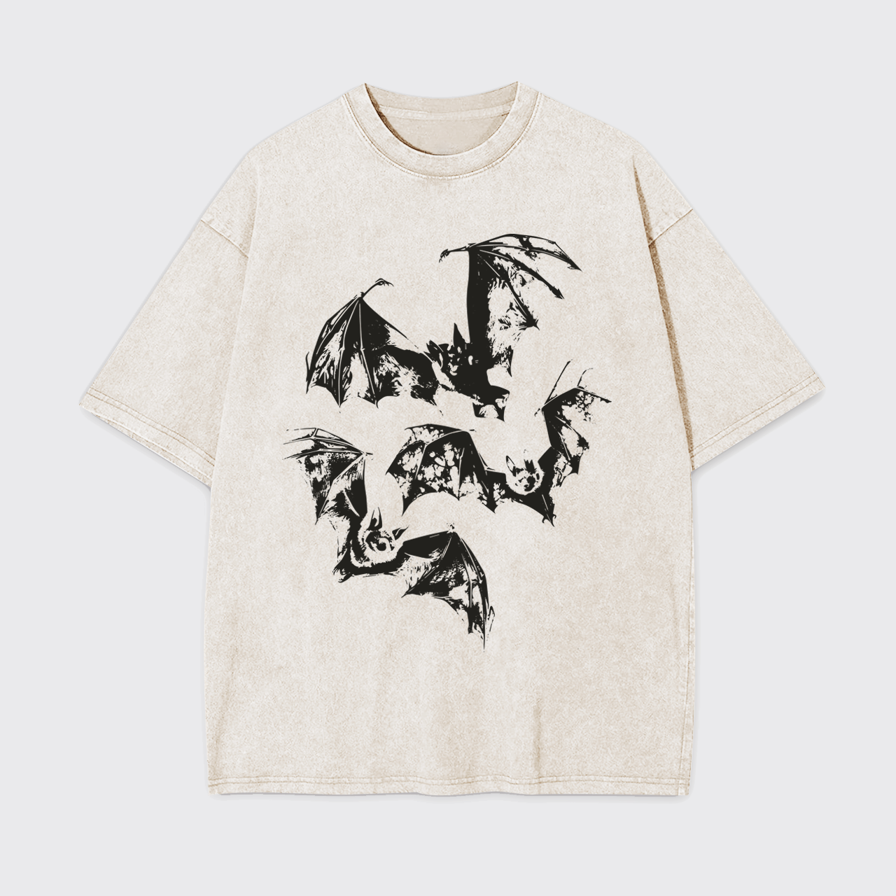 Halloween Three Bats Garment-dye Tees