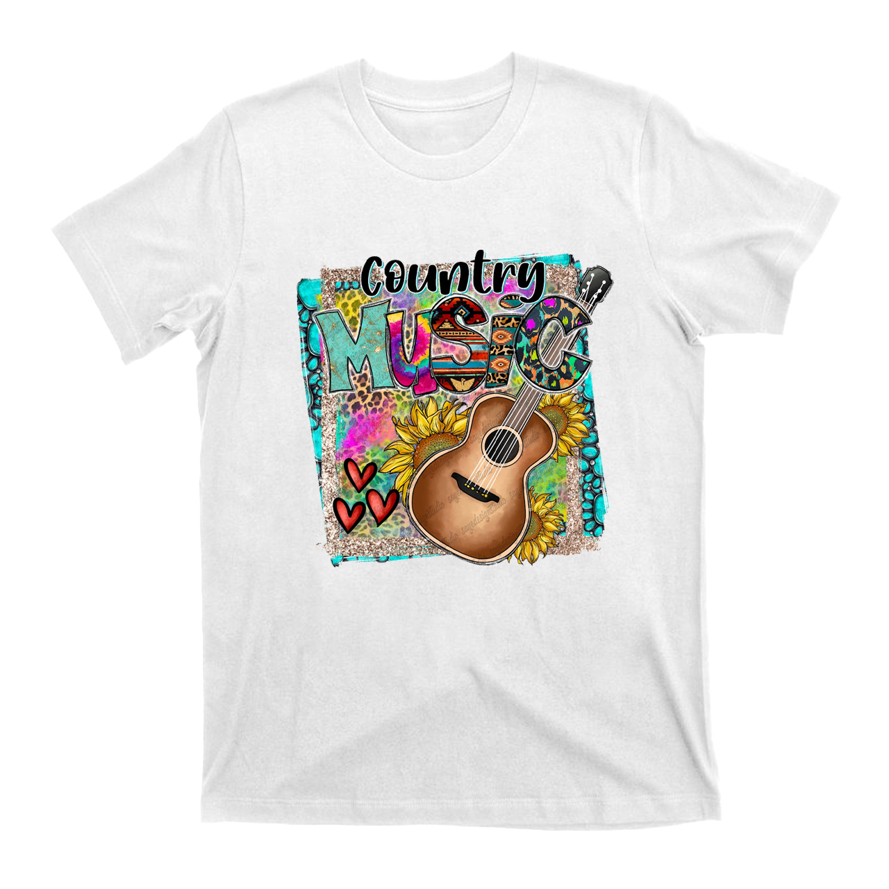 Country Music Gemstone Turquoise Leopard T-Shirts