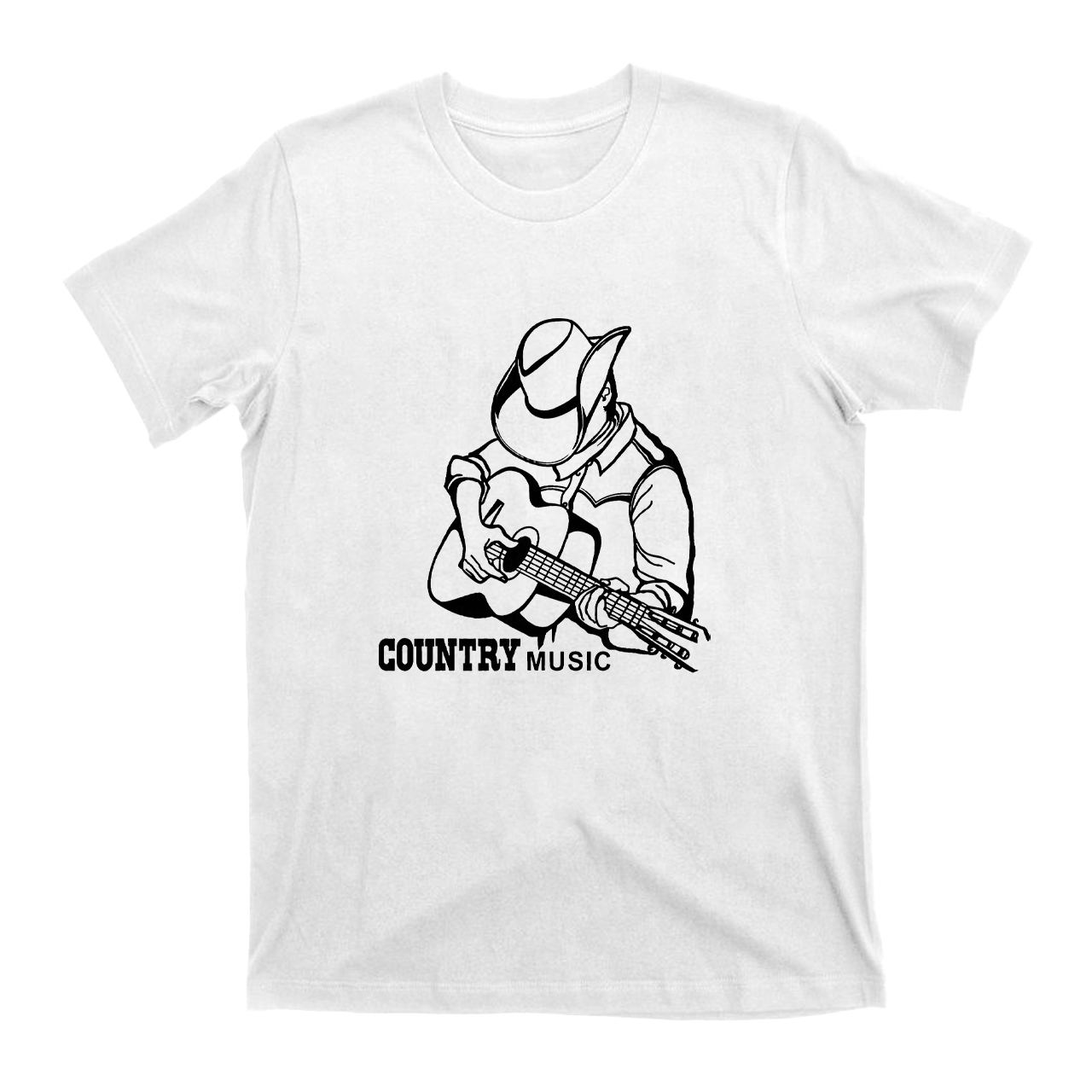 Cowboy Man With Guitar Player T-Shirts
