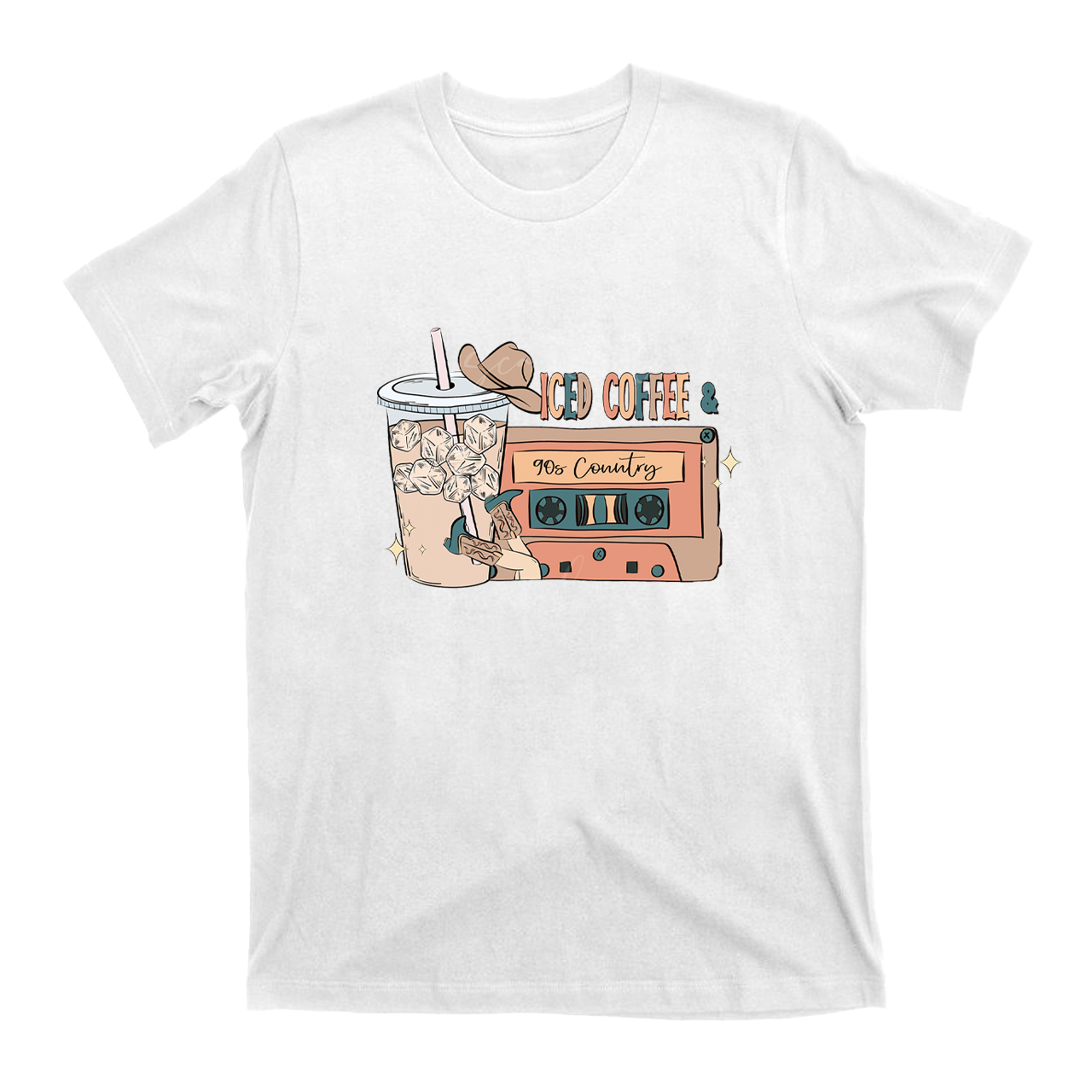 Iced Coffee and 90s Country Music T-Shirts