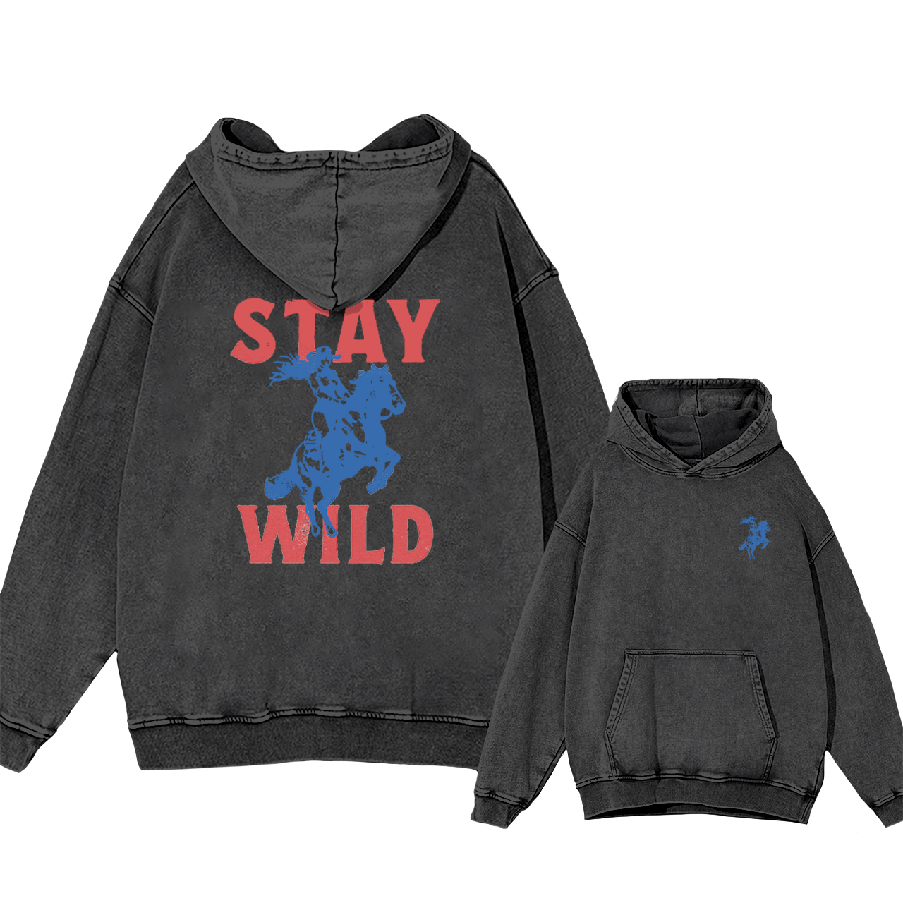 Stay Wild Cowgirls Garment-Dye Hoodies