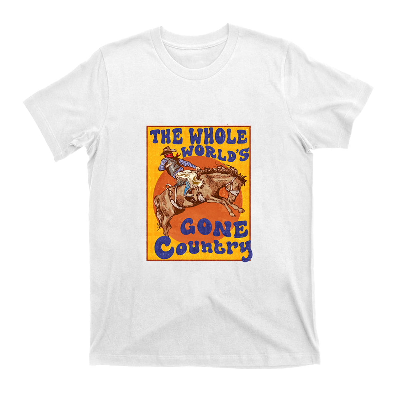 Whole World's Gone Country Horse Vintage T-Shirts