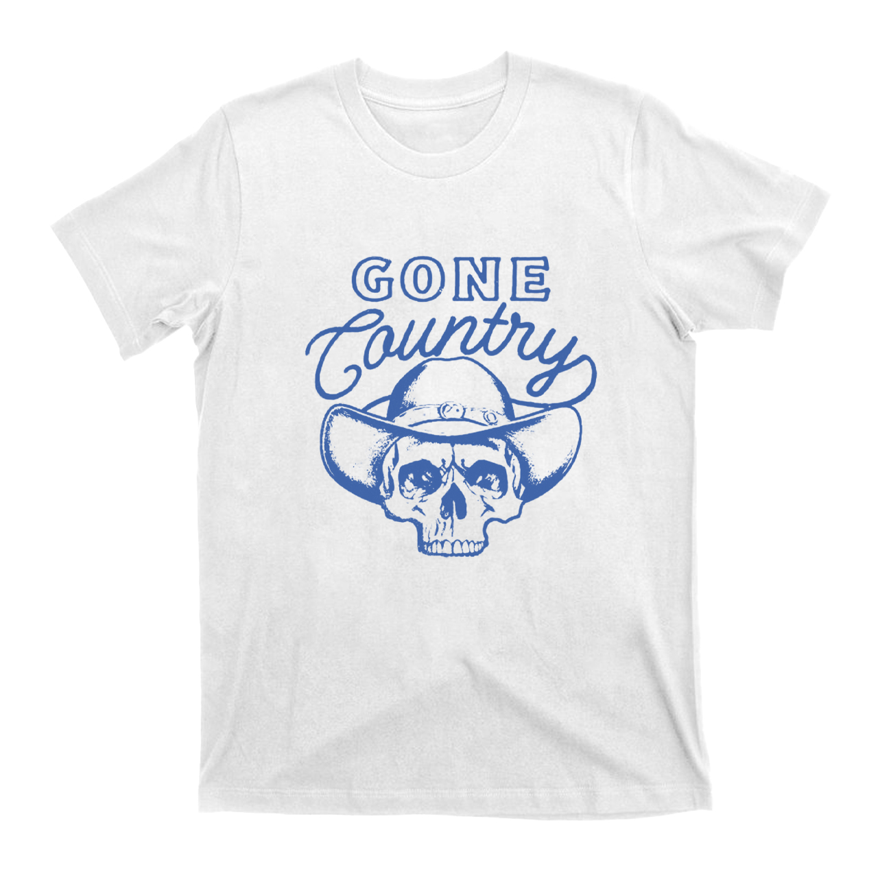 Gone Country Vintage Cowboy Outlaw Skull T-Shirts