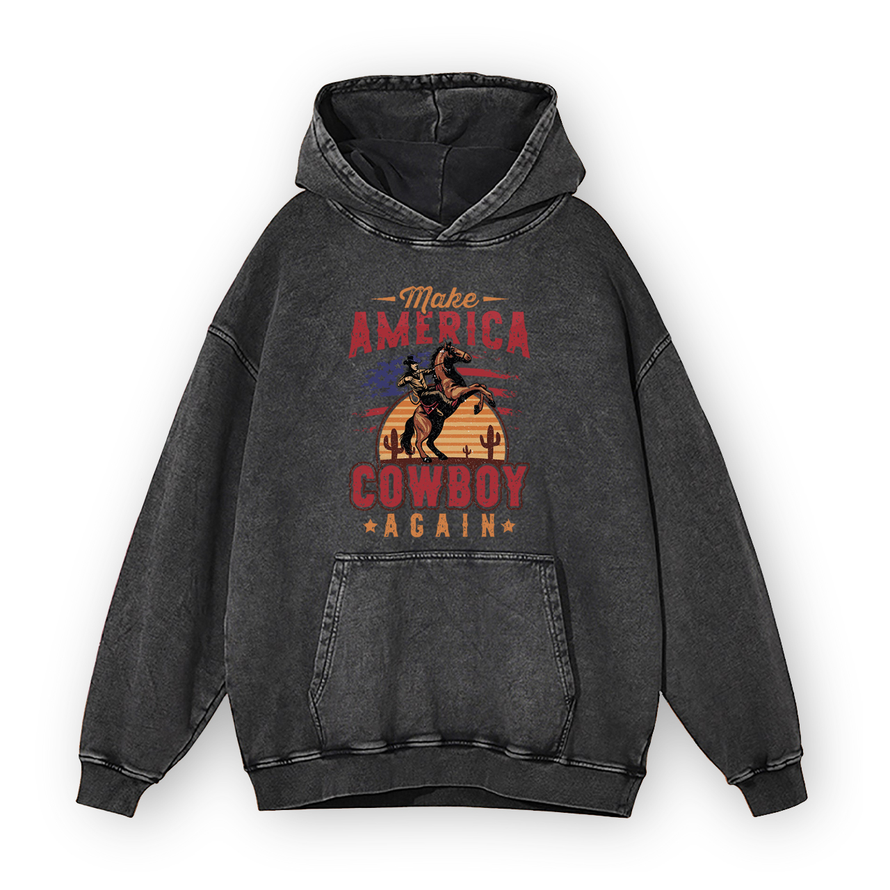 Make America Cowboy Again Garment-Dye Hoodies