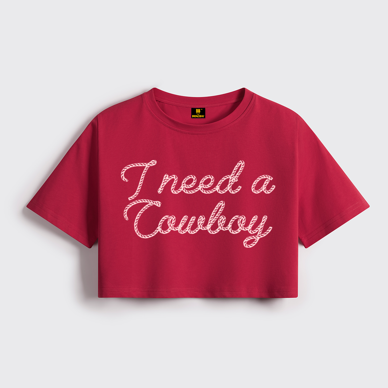 I Need A Cowboy Cropped Boxy Tee