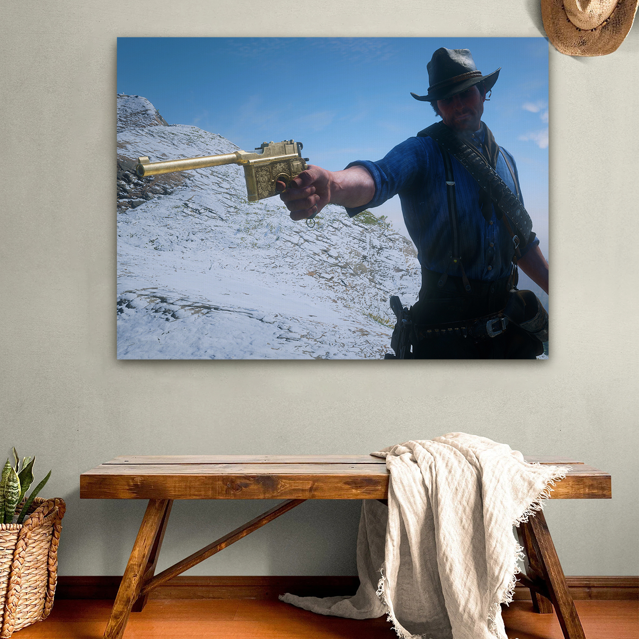 Cowboy Killer Gun Canvas Wall Art