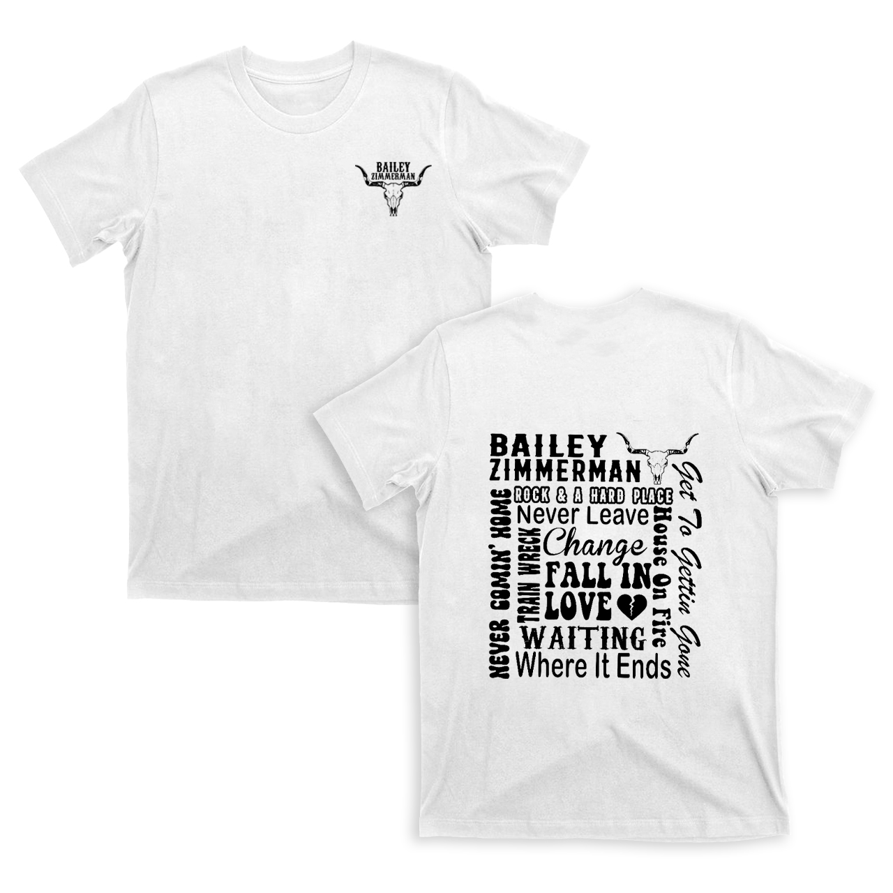 Bailey Zimmerman Songs T-shirt