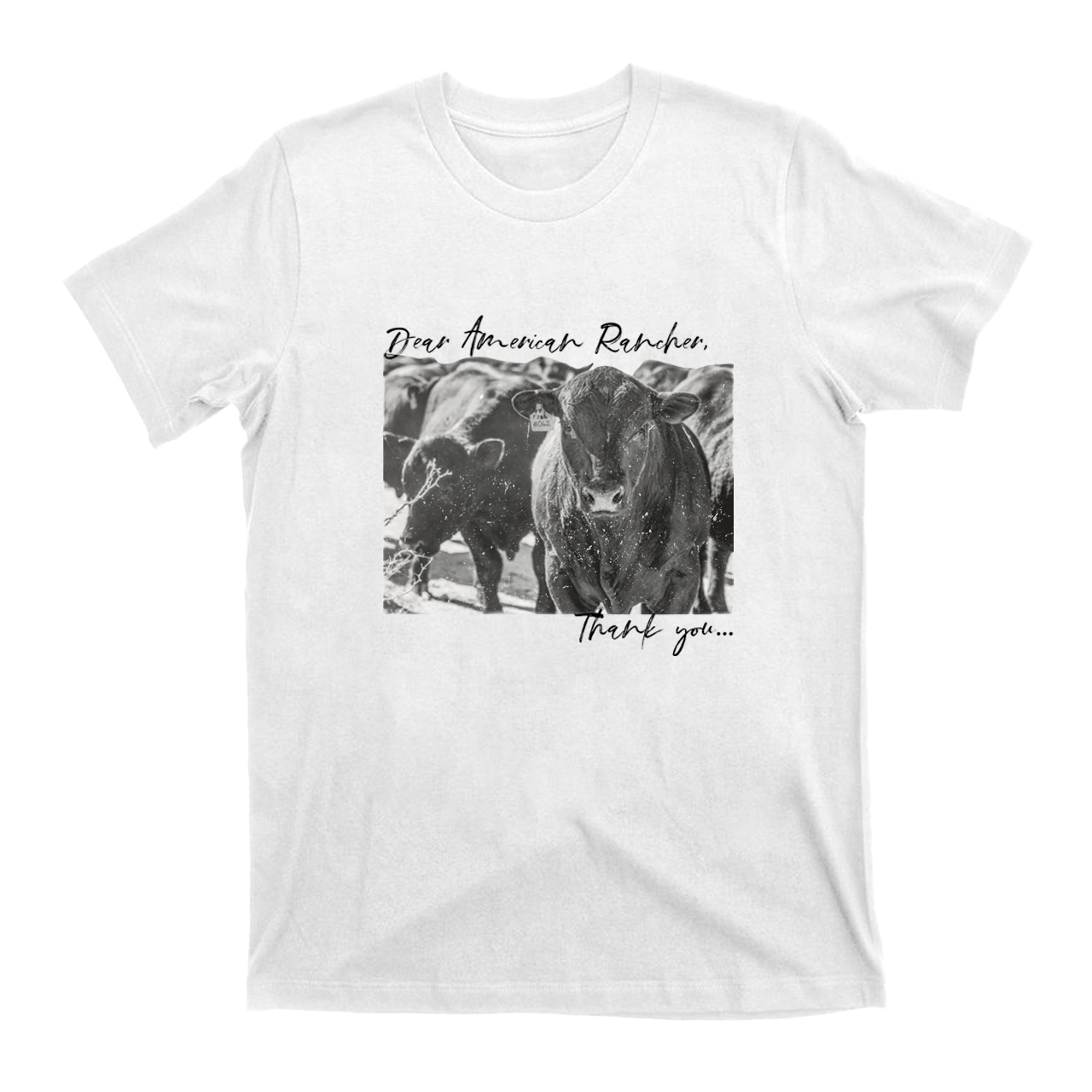 Thank a Rancher Western Angus Bull T-shirt