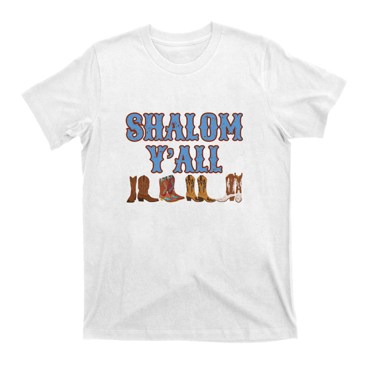 Shalom Y'all Western Flair T-shirt