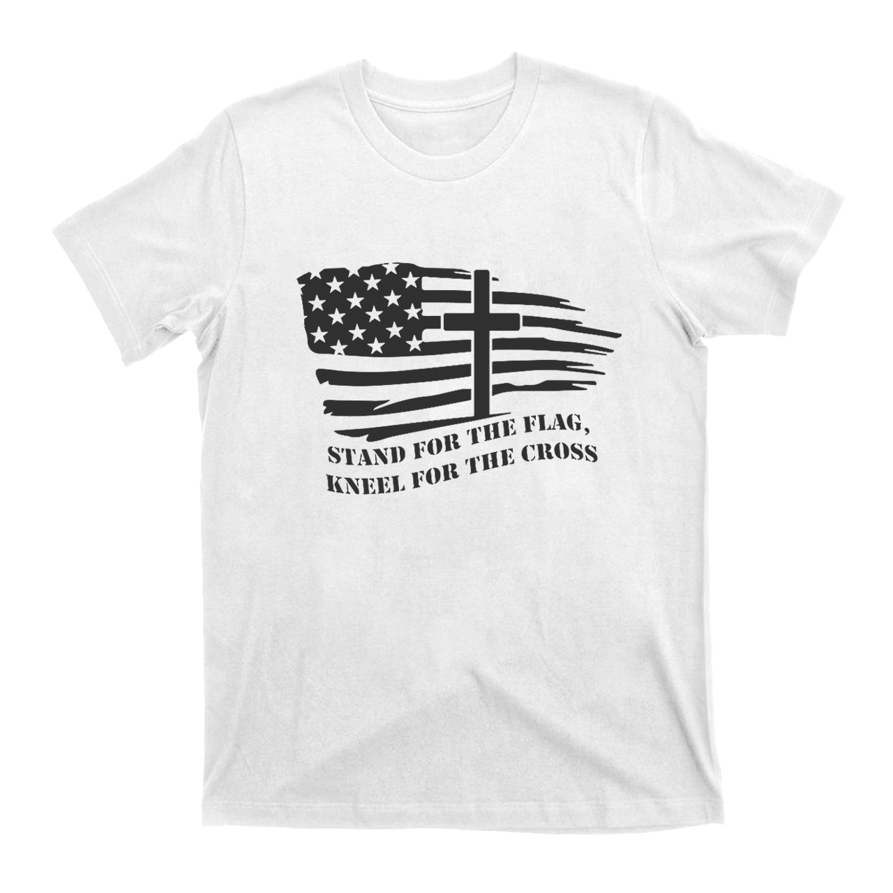 American Flag With Cross T-shirt