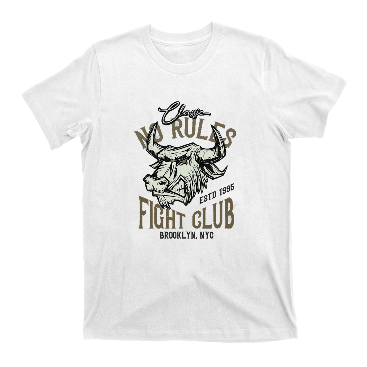 No Rules Fight Club Cow Bull T-Shirts