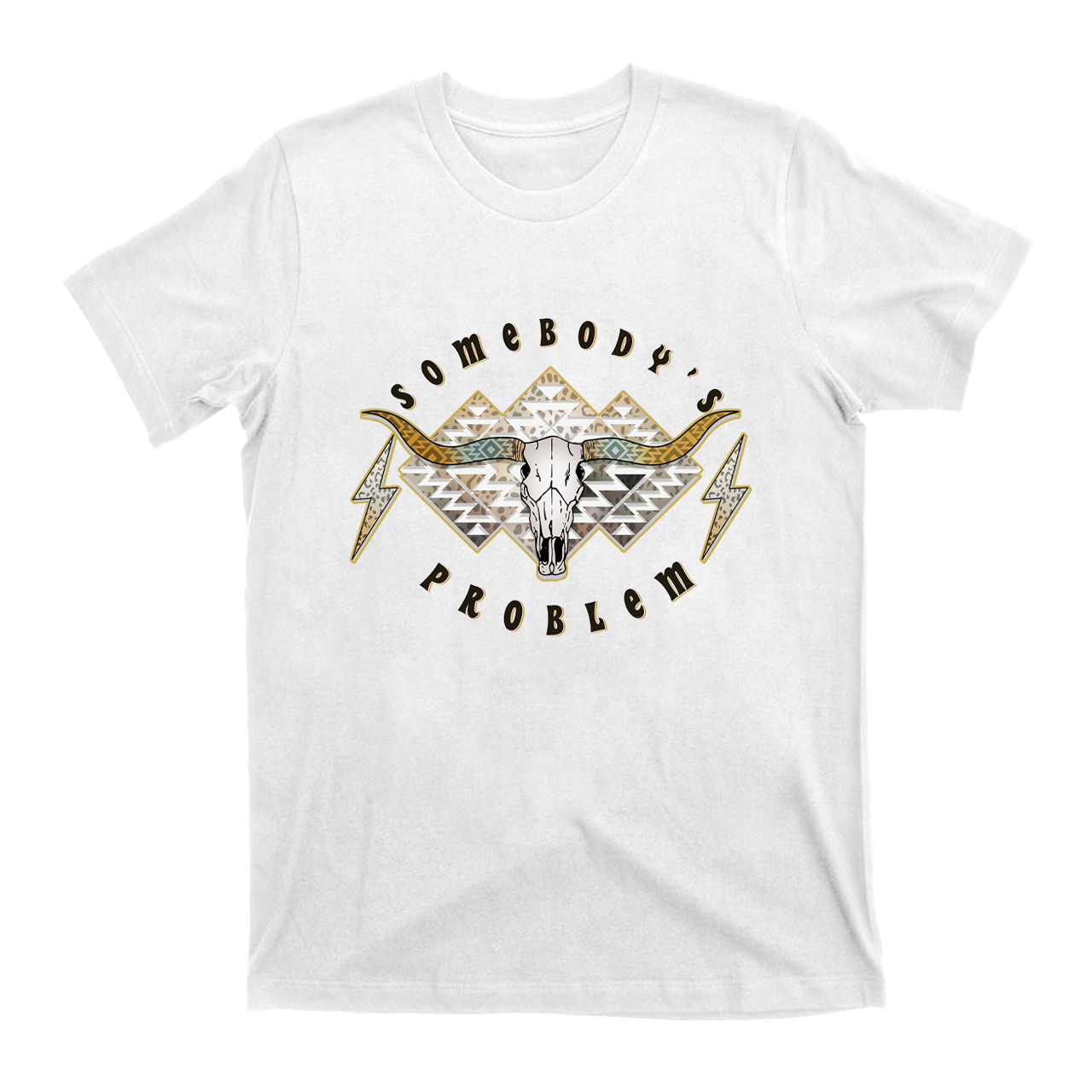 Boho Skull Somebody's Problem T-Shirts