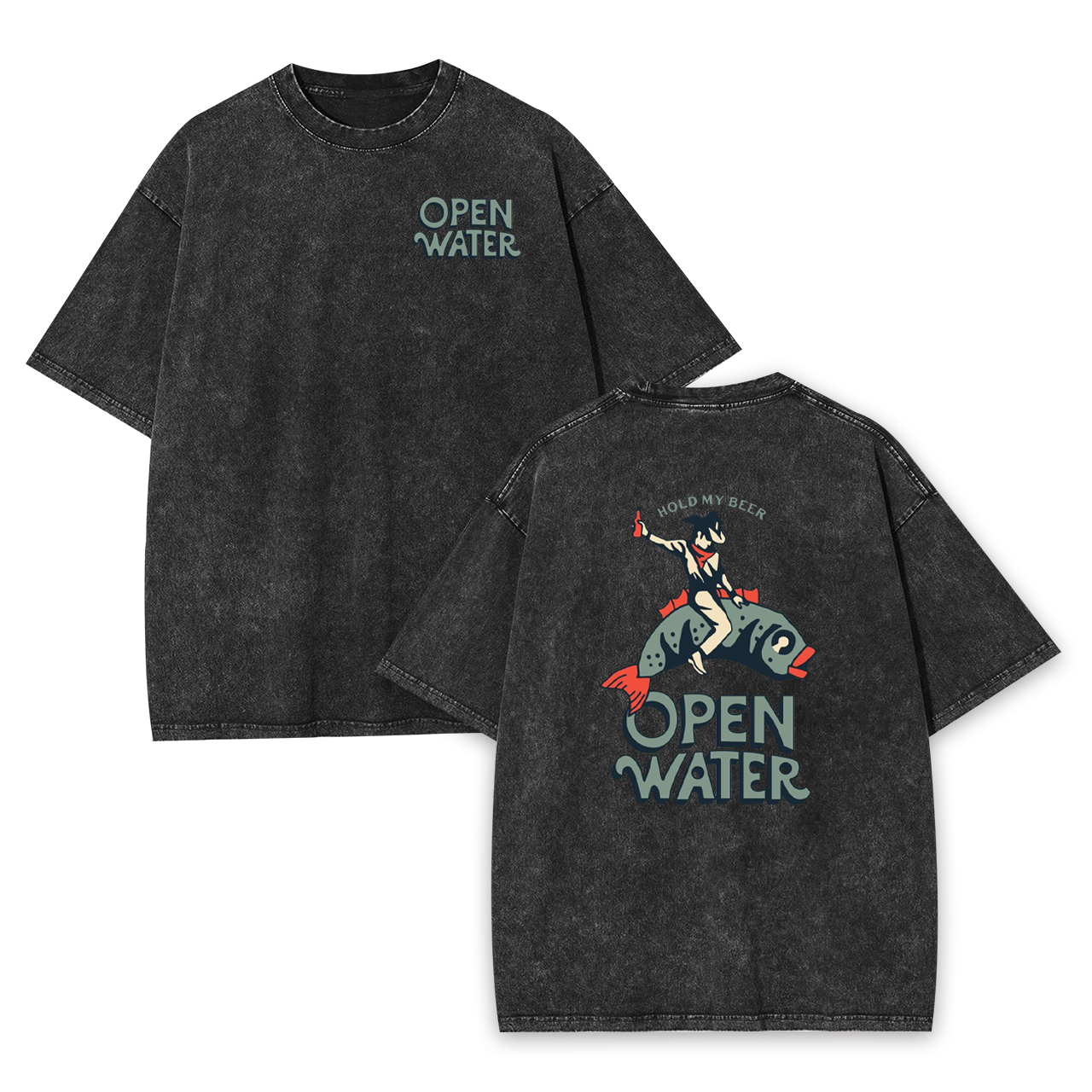 Hold My Beer Open Water Garment-dye Tees