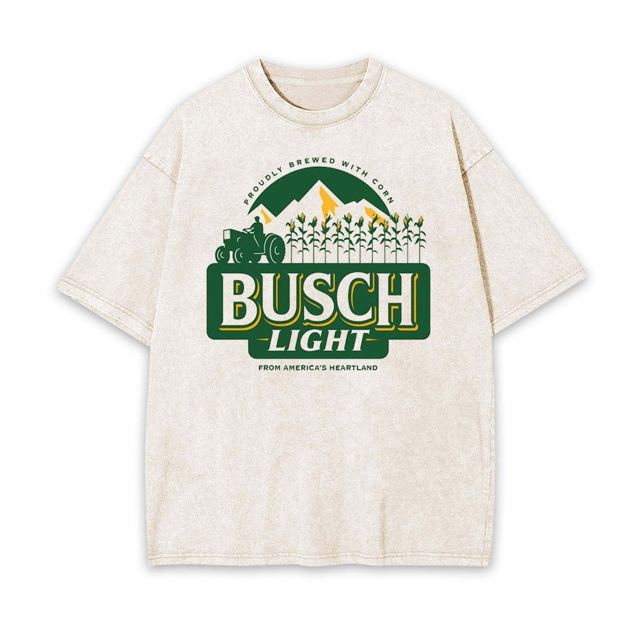Busch Light Beer For The Farmers Garment-dye Tees