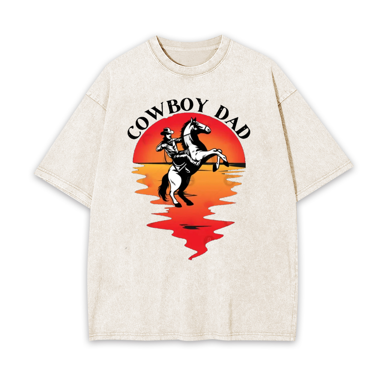 Cowboy Dad Sunset Garment-dye Tees