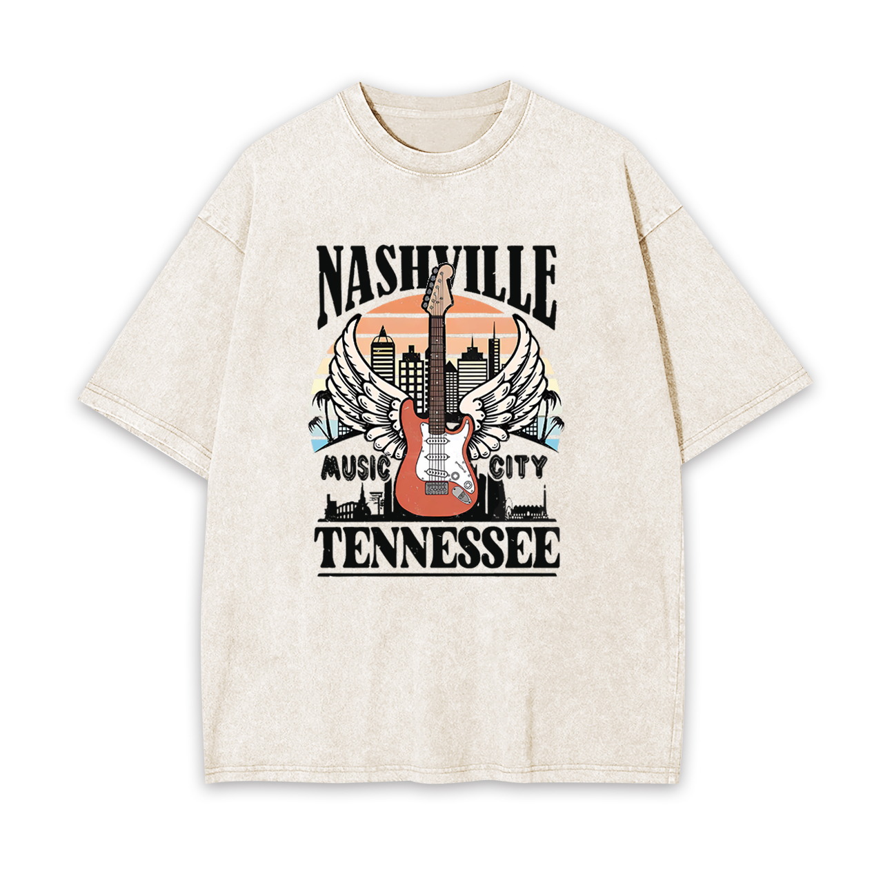 Classic Nashville Music City 1993 Garment-dye Tees