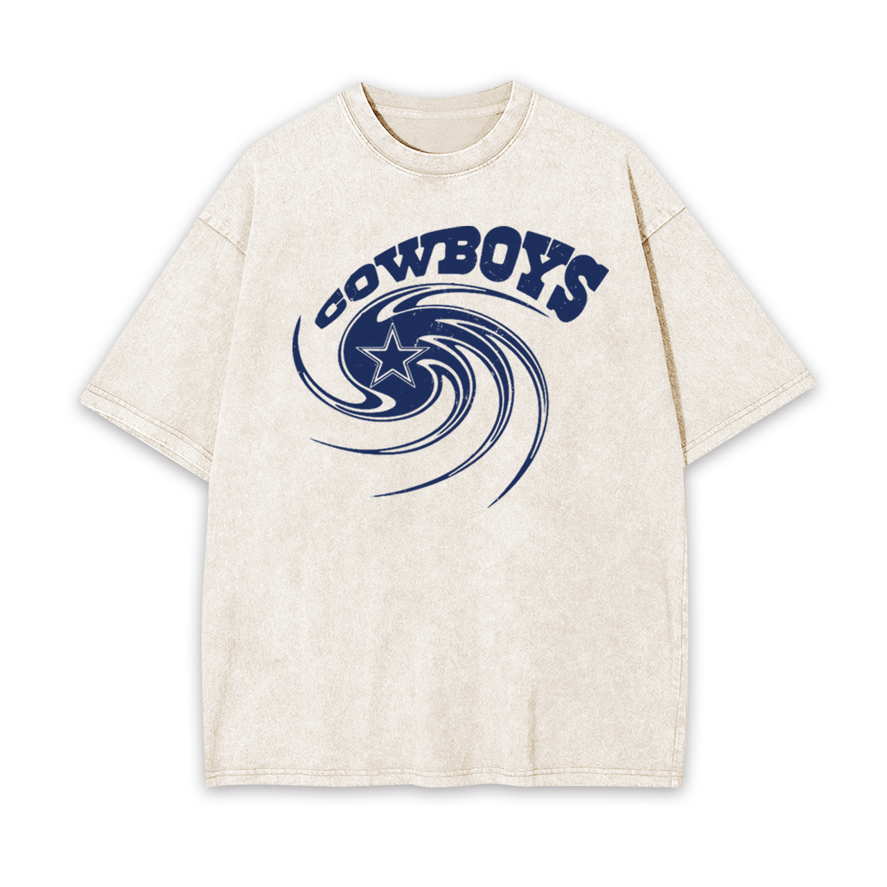 Cowboy American Baseball Swirl Garment-dye Tees