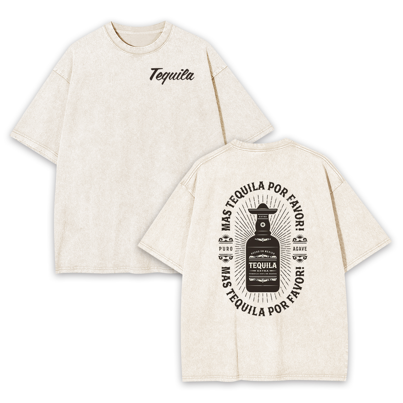 Vintage Mas Tequila Garment-dye Tees