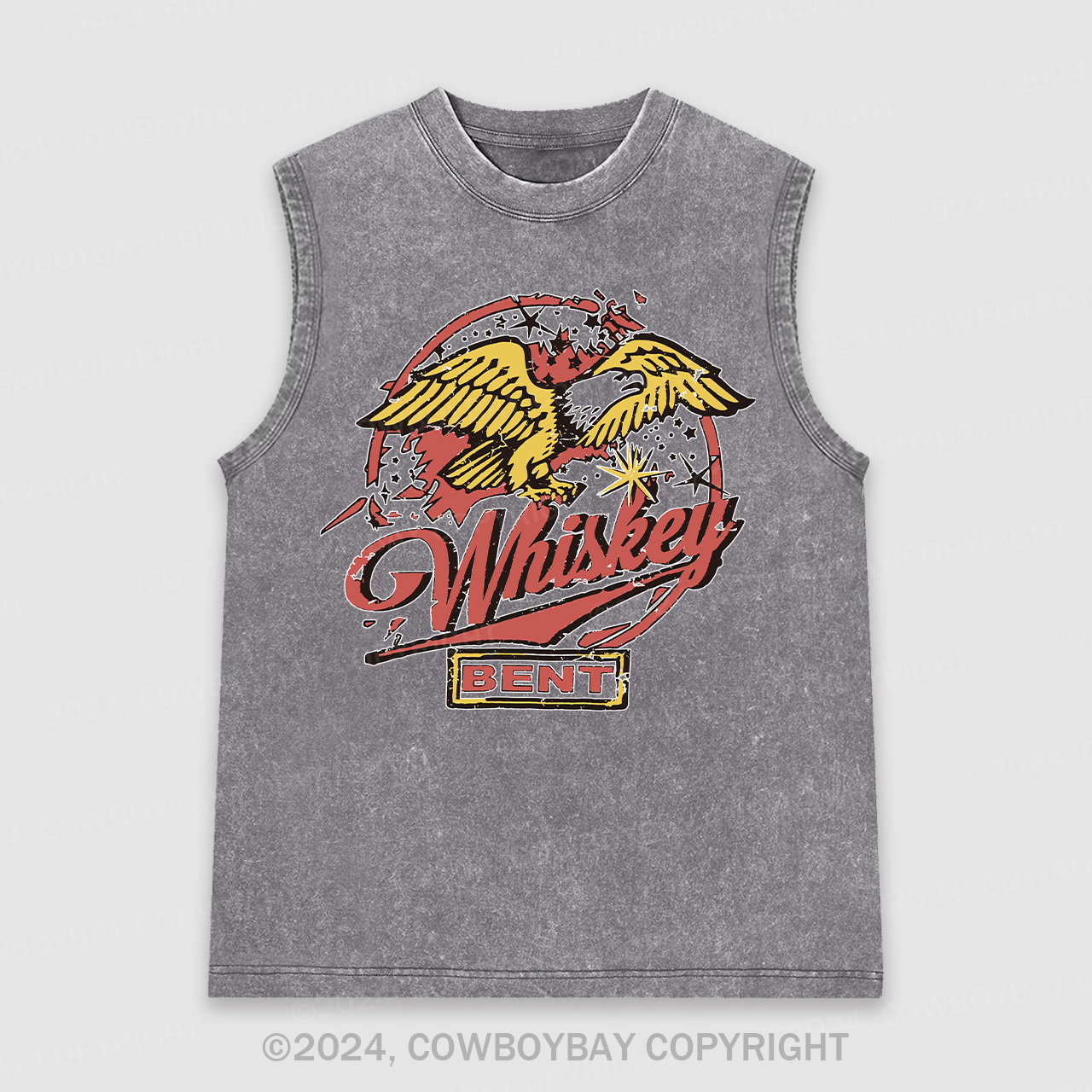 Whiskey Bent 70's Throwback Washed Tanks