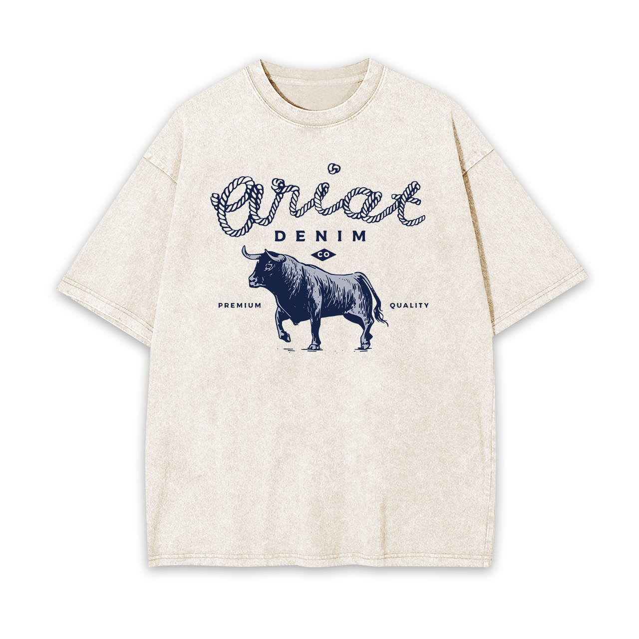 Ariat Denim Bull Cowboy Garment-dye Tees
