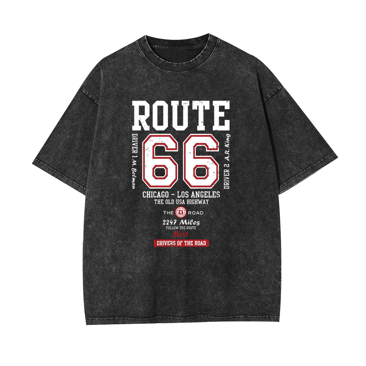 Route 66 The Old USA Highway Garment-dye Tees